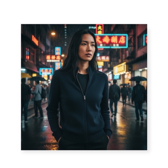 Cruciani Sweaters - new Cruciani 𖦹 Luxury Fine Knit Zip Cardigan Sweater 𖦹 Black 𖦹 Made in Italy